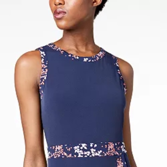 MICHAEL Michael Kors ~ Border-Print Faux-Wrap Dress ~ Size XS - Picture 2 of 7